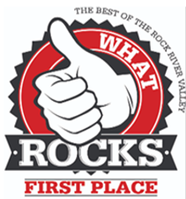 The Best of the Rock River Valley first-place award badge